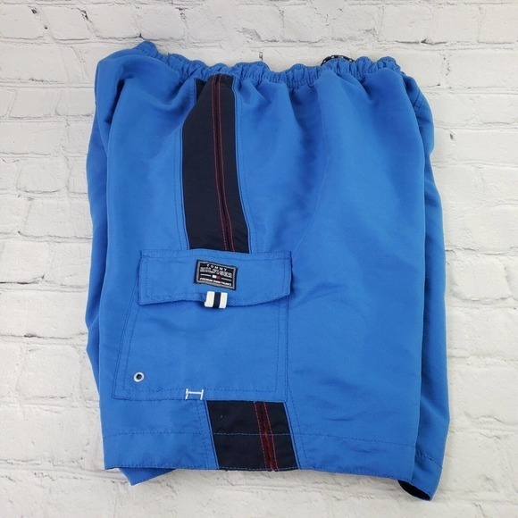 Tommy Hilfiger Mens Blue‎ Swim Trunks Large - Picture 3 of 8